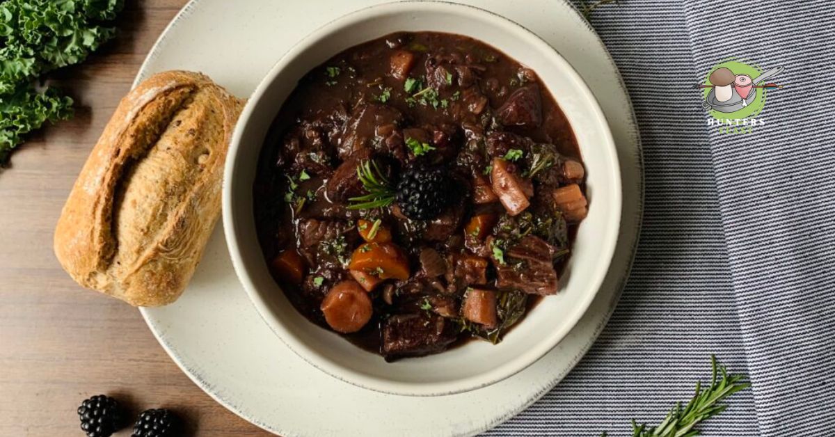 Slow Cooker Venison Roast with Vegetables and Blackberries